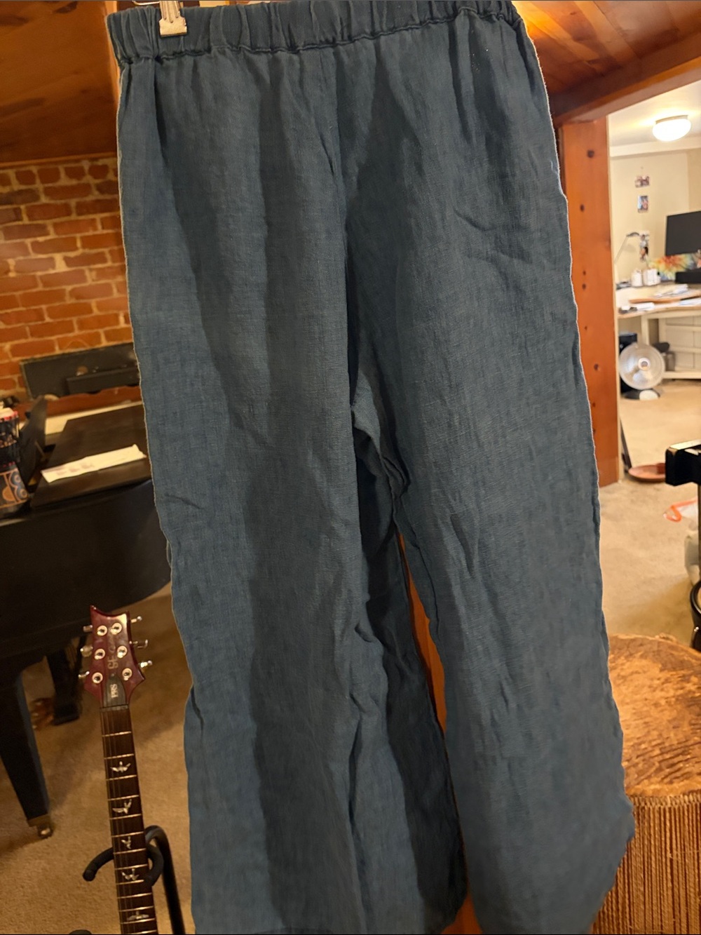 CP Shades Indigo Wide-Leg Linen Pants - Picture 3 of 3